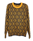 NEO BITCOIN MERINO CREW NECK PULLOVER ORANGE NAVY