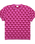 OCTA CREW NECK TEE IN FUCHSIA CRIMSON