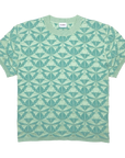 ICOSA CREW NECK TEE IN AQUA LIME