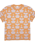 DODECA CREW NECK TEE IN ORANGE SILVER