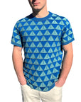 TETRA CREW NECK TEE IN COBALT AQUA
