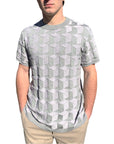 HEXA CREW NECK TEE IN GREY SILVER