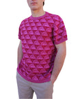 OCTA CREW NECK TEE IN FUCHSIA CRIMSON