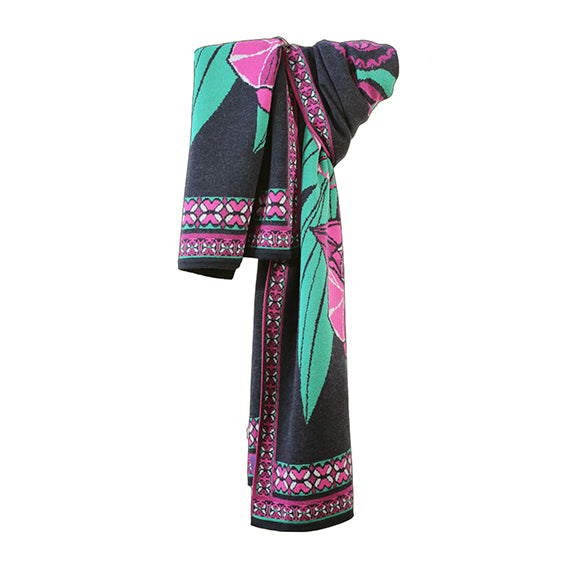 ORCHID DIAMOND WRAP IN MIDNIGHT FUCHSIA