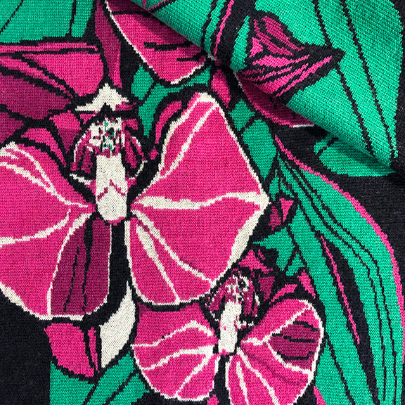 ORCHID DIAMOND WRAP IN MIDNIGHT FUCHSIA